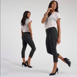 Classic Dress Pant Yoga Pants Crop Charcoal